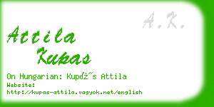 attila kupas business card